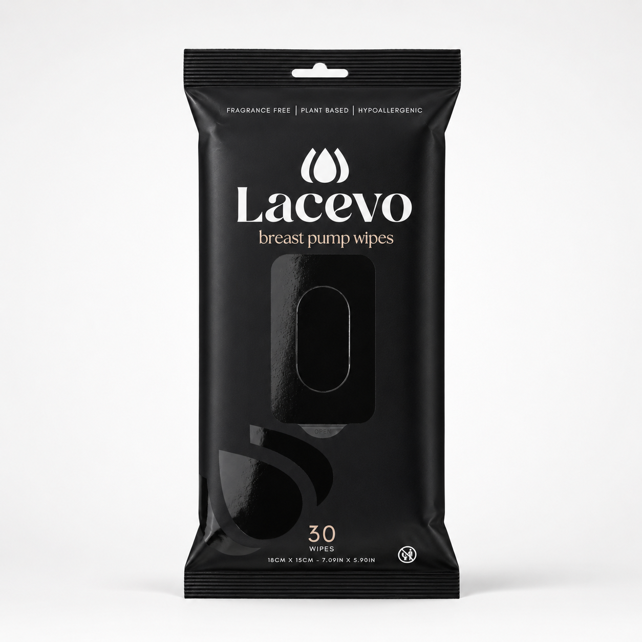 LACEVO breast pump wipes - 30 count