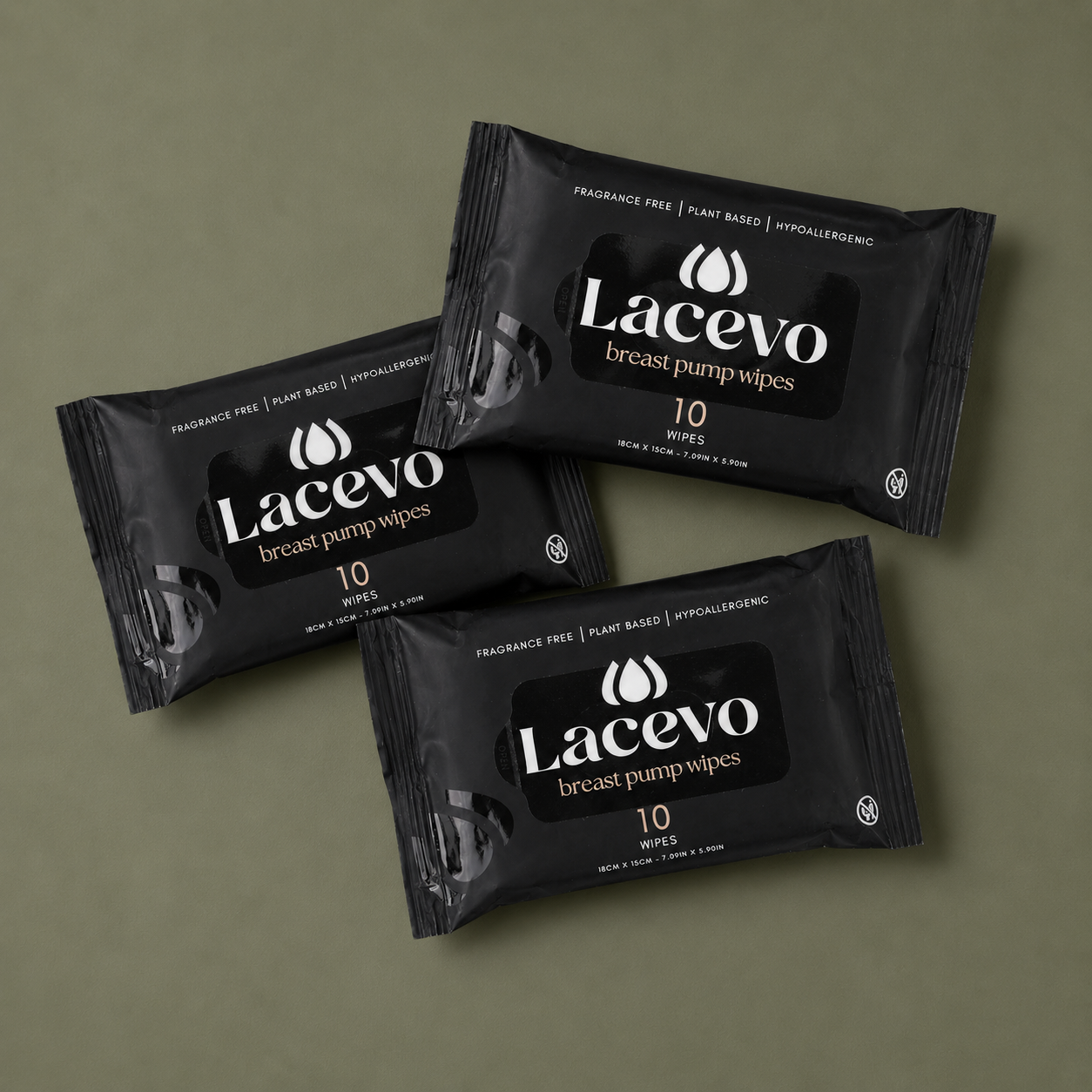 Lacevo travel breast pump wipes - 5 pack