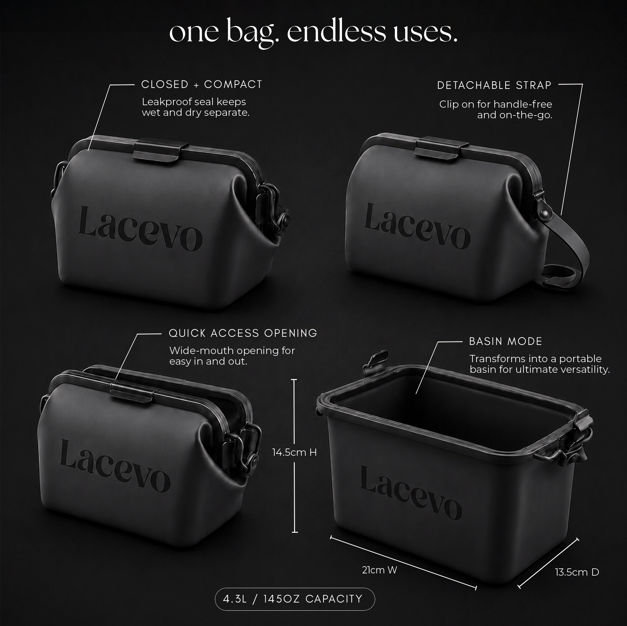 LACEVO Vessel travel pouch