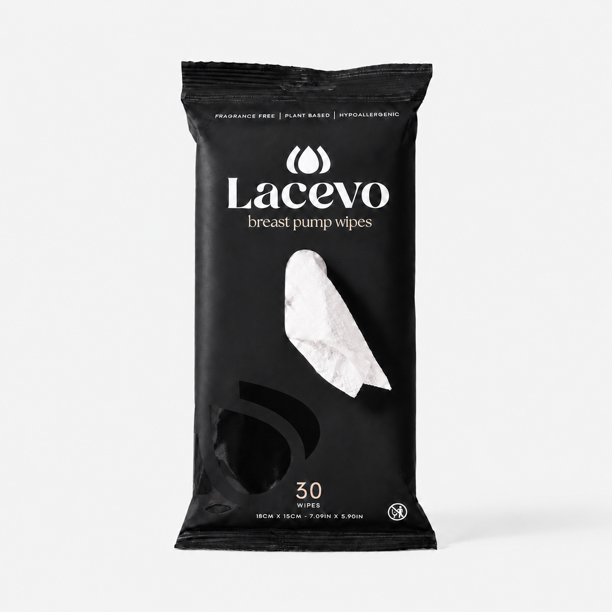 LACEVO breast pump wipes - 30 count